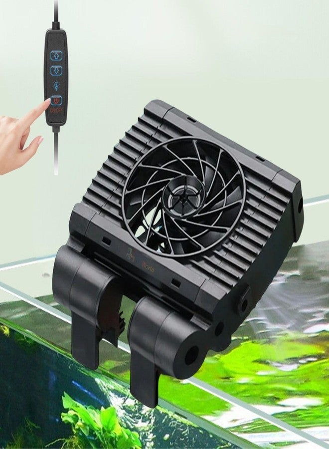 VAYINATO® Single Head with External Speed Control Switch Fish Tank Cooling Fan, 9 Levels of Wind Control, Angle Adjustable Clip On Chiller (Black) by Petzlifeworld - Image 1
